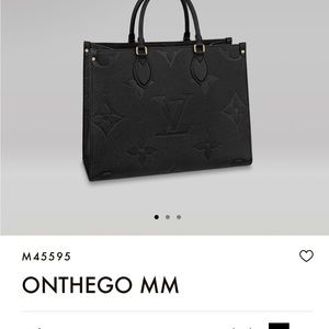 Louis Vuitton on the go black empriente MM